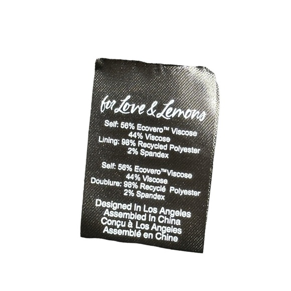 For Love & Lemons Black Satin Yori Midi Dress US M - Picture 7 of 10